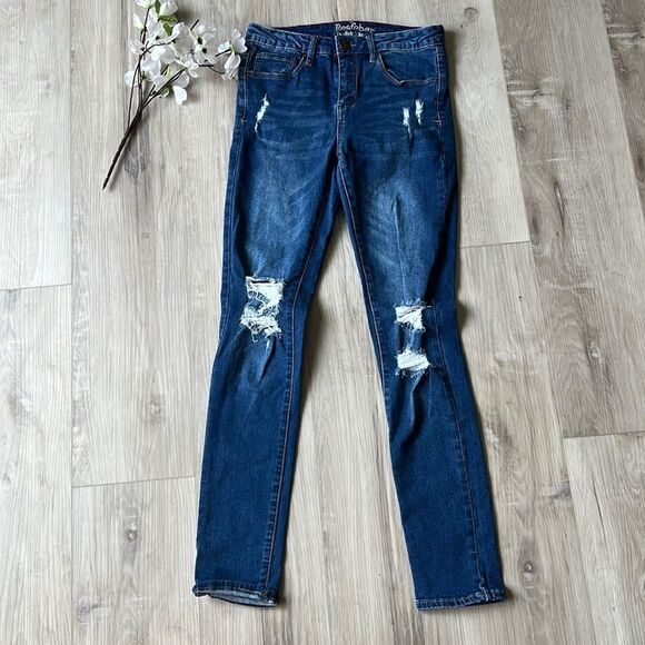 Resfeber New York Collection Distressed Skinny Jeans Size 2 - Picture 2 of 7